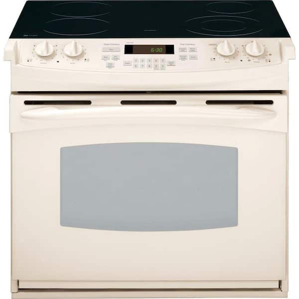 GE Profile 4.4 cu. ft. Drop-In Electric Range with Self-Cleaning Oven in Bisque