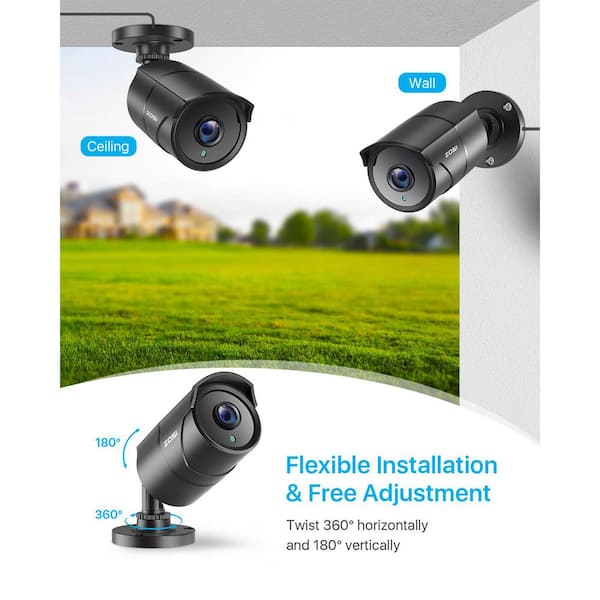 ZOSI 1080P Full HD TVI Hardwired Home Security Camera with Audio
