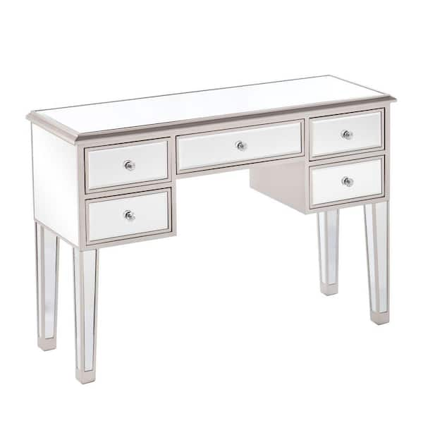 Southern Enterprises Elberta Silver Mirrored Console Table