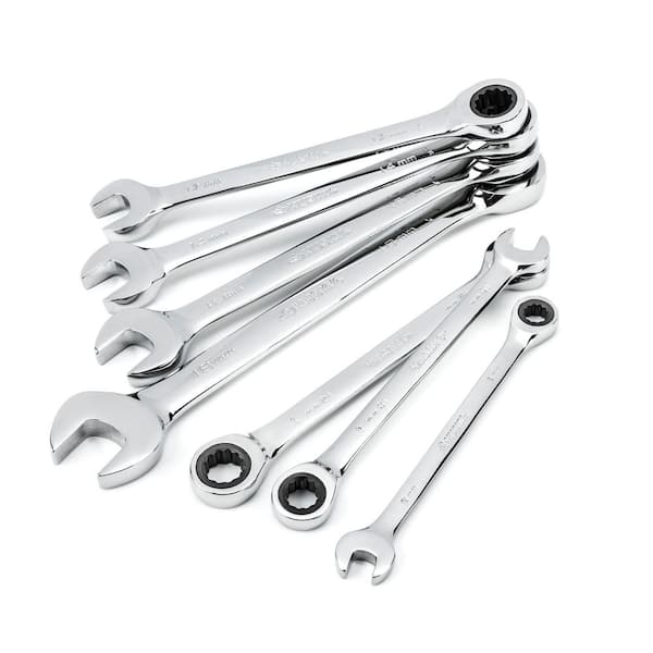 Husky Ratcheting MM Combination Wrench Set (7-Piece)