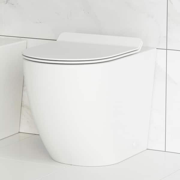 Swiss Madison SM-WT514 St. Tropez Back-to-Wall Elongated Toilet Bowl White Fixture Toilet Bowl Only