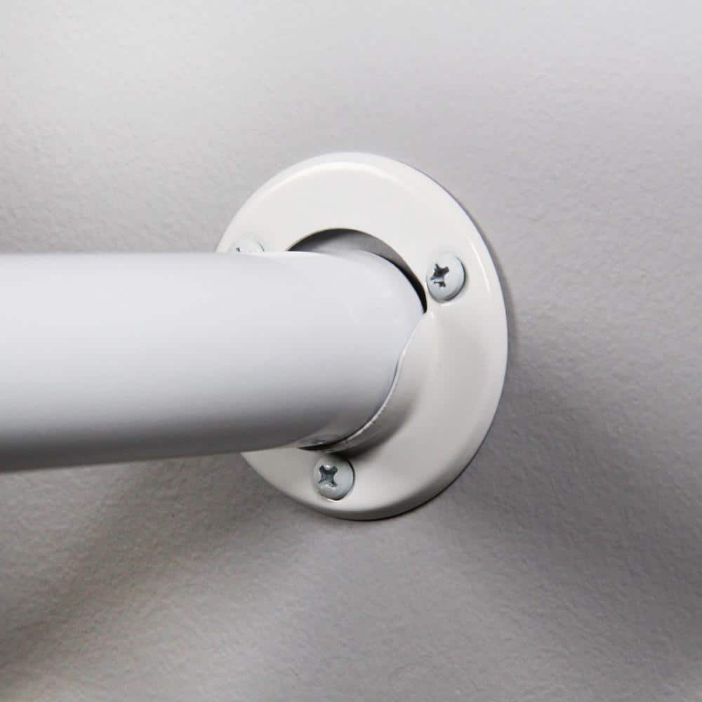 1-3/8 Inch White Steel Pole Sockets with Mounting Hardware