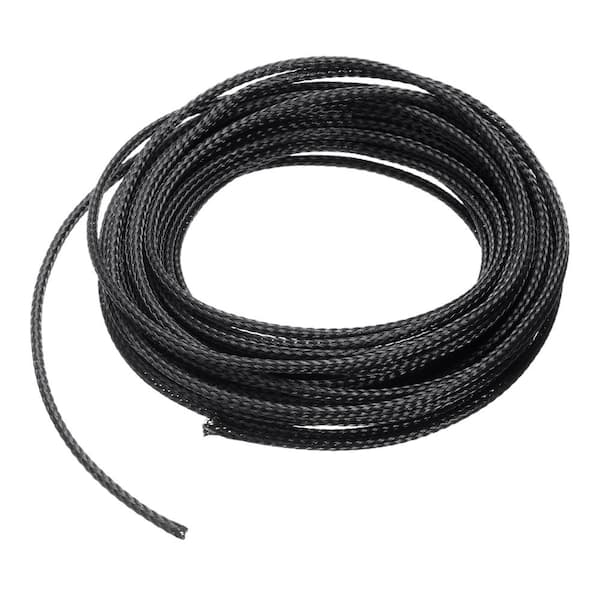 25 ft 1/8 in Expandable Braided Cable Sleeve PET Wire Loom Wrap for TV, Computer and Audio
