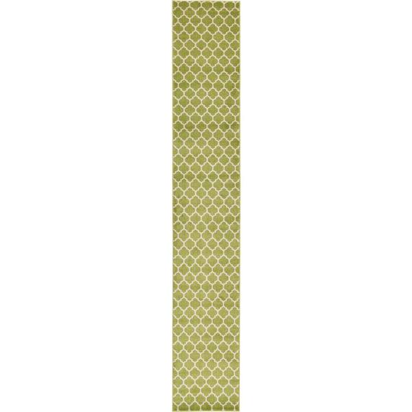 Trellis Philadelphia Light Green/Beige 2' 7 x 16' 5 Runner Rug