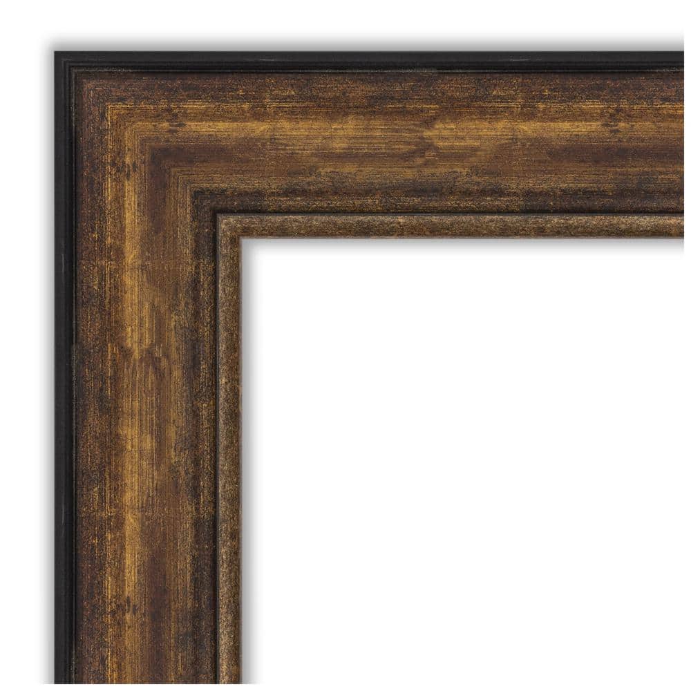 Bronze Full Length Rectangular Mirror with Matte Black Edge