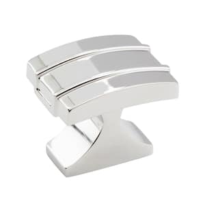 Davenport 1-1/4 in. (32mm) Classic Polished Chrome Rectangle Cabinet Knob