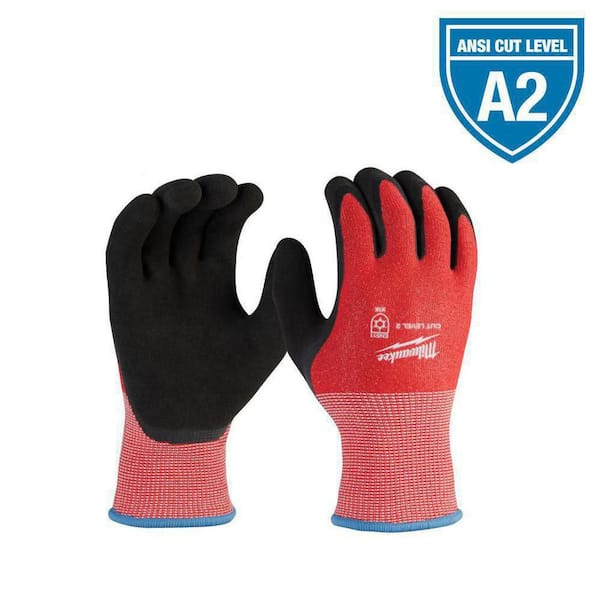 Milwaukee XX-Large Red Latex Level 2 Cut Resistant Insulated Winter Dipped Work Gloves