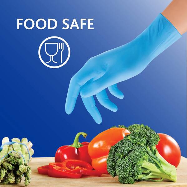 O Cedar Playtex Clean Cuisine Blue Nitrile Gloves 1 Size Fits Most 30 Pack 174266 The Home Depot