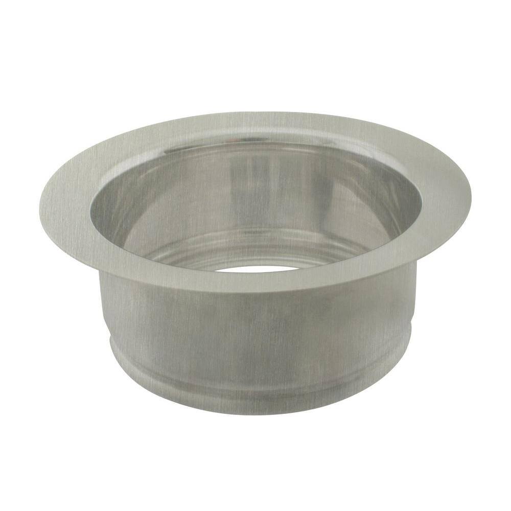 Westbrass Brass ExtraDeep Disposal Flange and Stopper in Satin Nickel