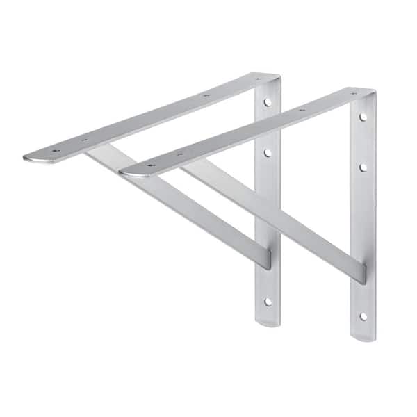 Dolle BEAM 15.6 in. Zinc Plated Steel Shelf Bracket Set of 2