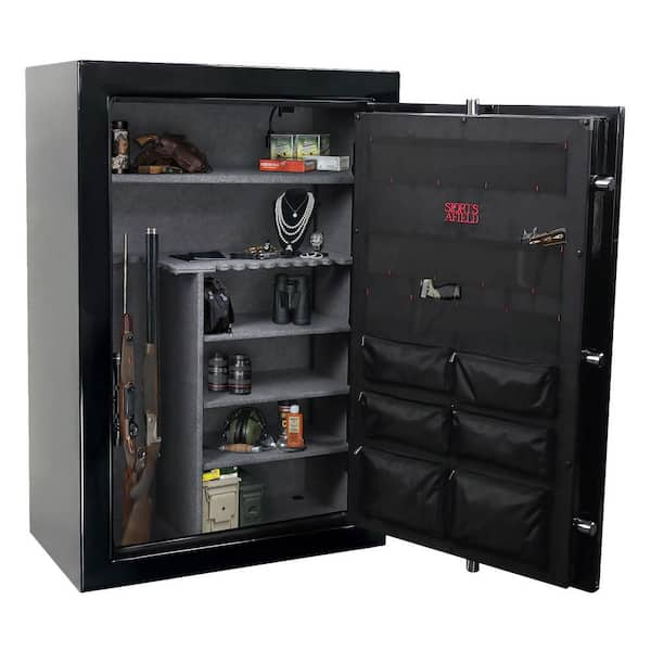 Preserve 40-Gun Fire and Waterproof Gun Safe with Electronic Lock, Black Textured Gloss