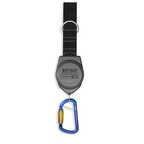 KEY-BAK Toolmate ANSI Certified Rewinding 3 lbs. Tool Lanyard with Locking Carabiner and Stainless Steel Cable