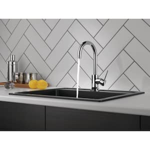 Contemporary Single-Handle Bar Faucet in Chrome