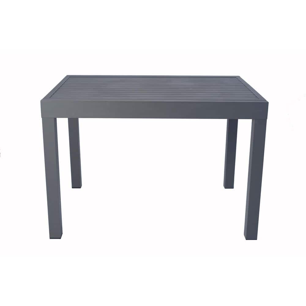 Kozyard Dark Gray Aluminum Expandable Patio Dining Table
