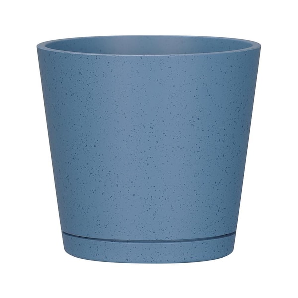 Unbranded 6 in. Dia Dusty Blue Round Vibe Planter (2-Pack)