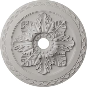 2 in. x 23-5/8 in. x 23-5/8 in. Polyurethane Bordeaux Deluxe Ceiling Medallion, Ultra Pure White