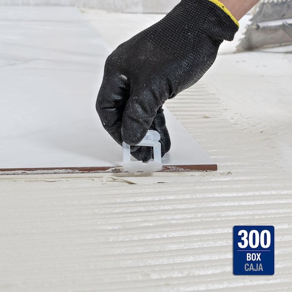 LASH XL White 1/16 in. W Plastic Clip Tile Leveling System 300-Pack)