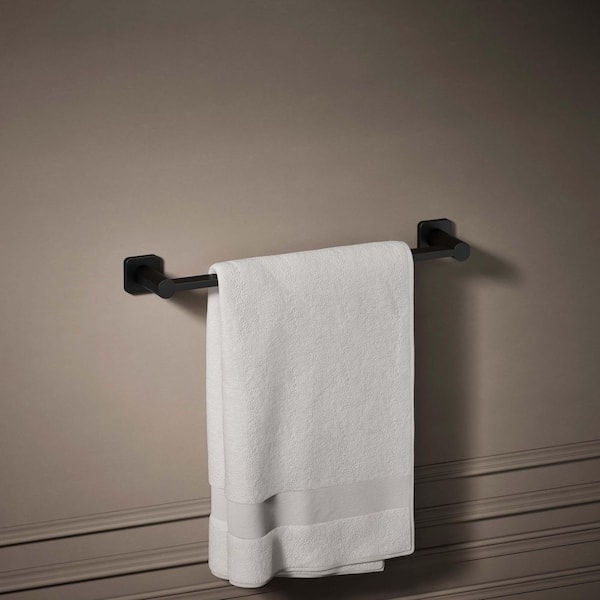 Parallel 18 in. Wall Mounted Towel Bar in Matte Black