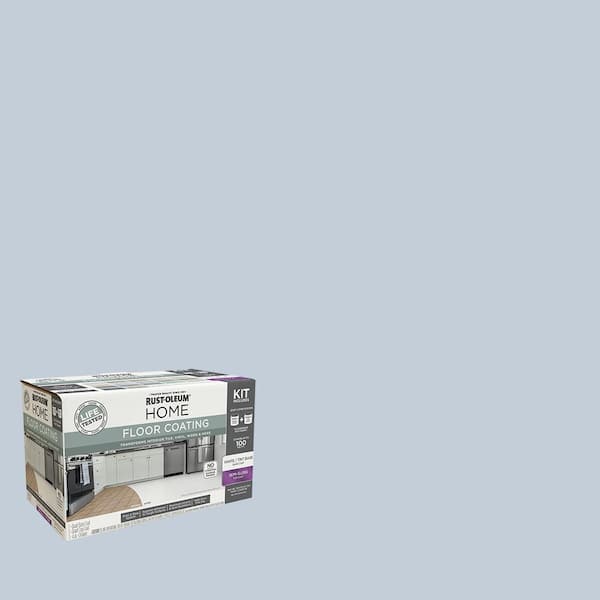 1 qt. Icy Gray Interior Floor Base Semi-Gloss Clear Coating Kit