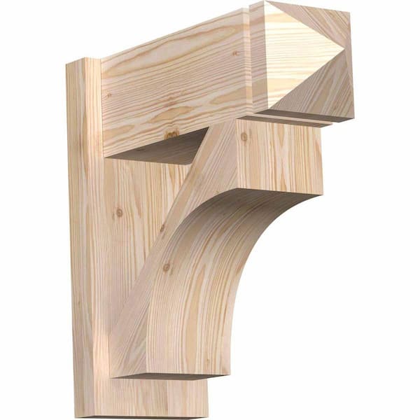 Ekena Millwork 8 in. x 20 in. x 20 in. Douglas Fir Westlake Arts and Crafts Smooth Outlooker