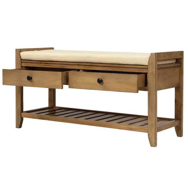 Entryway Shoe Rack Bench with 2-Tier - Bed Bath & Beyond - 35974299