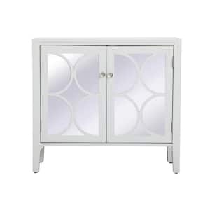 Timeless Home 2-Door in White Storage Cabinet 32 in. H x 36 in. W x 14 in. D