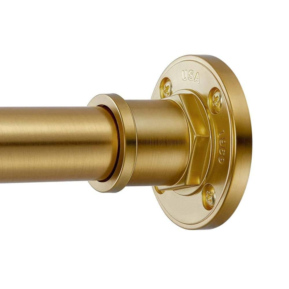 72 in. Stainless Steel Industrial Shower Curtain Rod in Gold, Never Rust Non-Slip 2-in-1 Design Tension Curtain Rod price history on PriceWatchPro