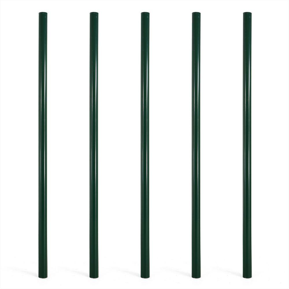 Black Galvanized 1-7/8 in. x 1-7/8 in. x 6 ft. Steel Line Chain Link Fence Post (5 Pack) price history on PriceWatchPro
