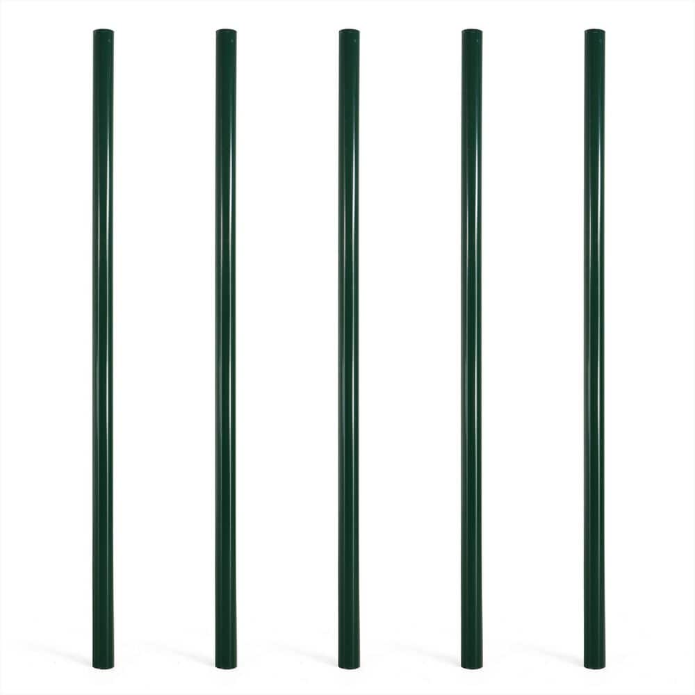 Black Galvanized 2-3/8 in. x 2-3/8 in. x 6 ft. Steel Corner Chain Link Fence Terminal Post (5 Pack) price history on PriceWatchPro
