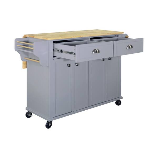 Linon White Wood Base with Mdf Granite Top Rolling Kitchen Cart (27-in x 18-in x 36-in)