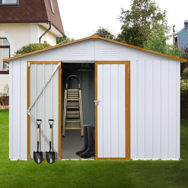 10 ft. W x 12 ft. D Outdoor Metal Garden Sheds Storage Sheds, Coverage Area 124.23 sq. ft.