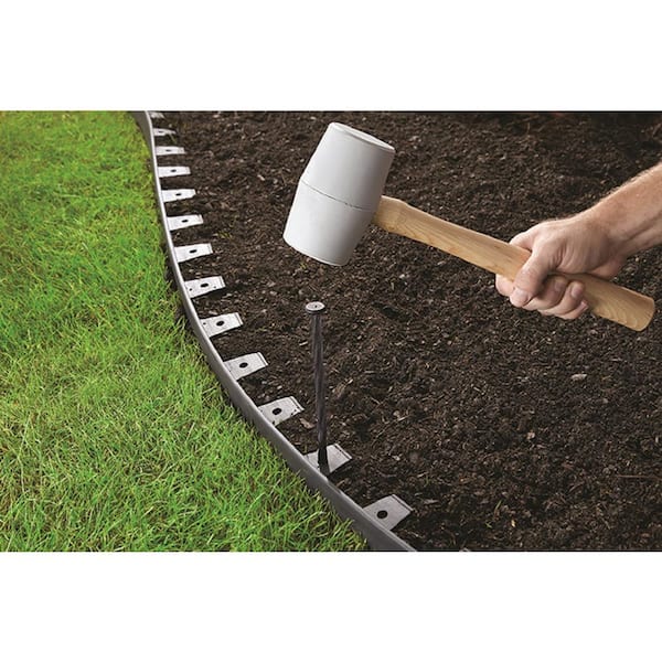Vigoro - 8 in. Black Plastic-Nylon Anchoring Landscape Spike (24-Pack)