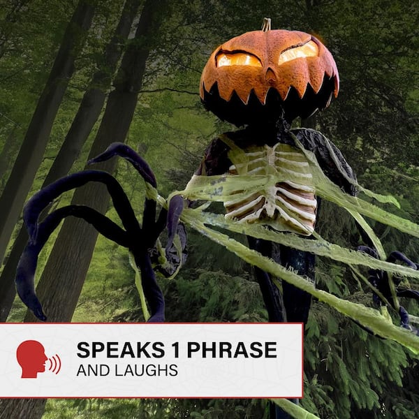 Haunted Hill Farm - 9 ft. Pumpkin Sentinel by Tekky, Premium Halloween Animatronic