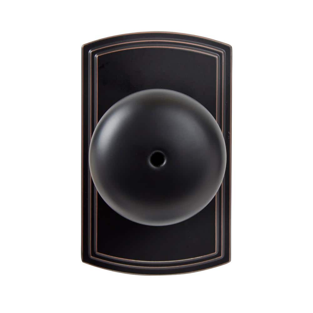Italian Collection Santo Edged Oil-Rubbed Bronze Bed/Bath Door Knob