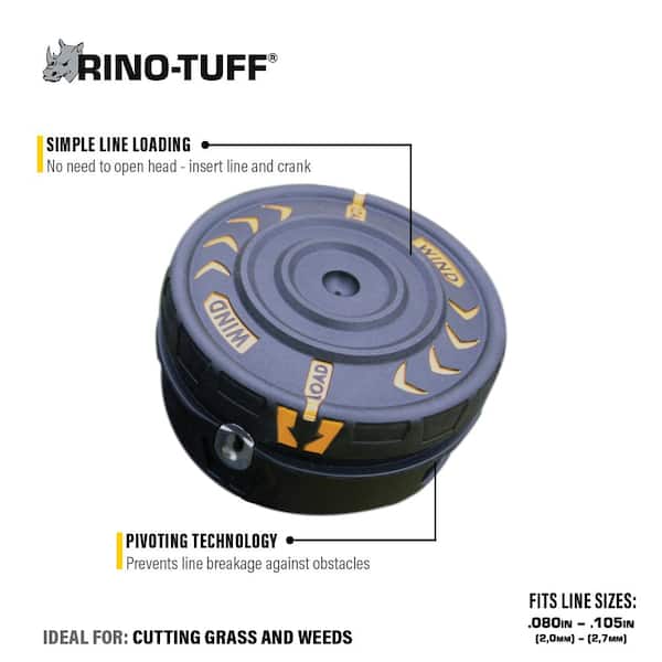 Rino-Tuff Universal Autowind Pro Replacement Bump Head for Straight Shaft  Gas and Select Cordless String Grass Trimmer/Lawn Edger 17535 - The Home  Depot