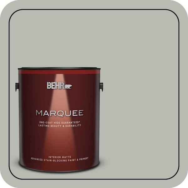 BEHR MARQUEE 1 gal. Home Decorators Collection #HDC-AC-21 Keystone Gray One-Coat Hide Matte Interior Paint & Primer