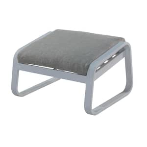 28 in. x 24 in. x 17 in. 2-Piece Outdoor Ottoman with Cushion in Gray