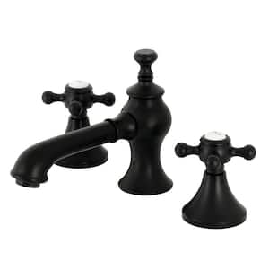 English Country 8 in. Widespread 2-Handle Bathroom Faucet in Matte Black