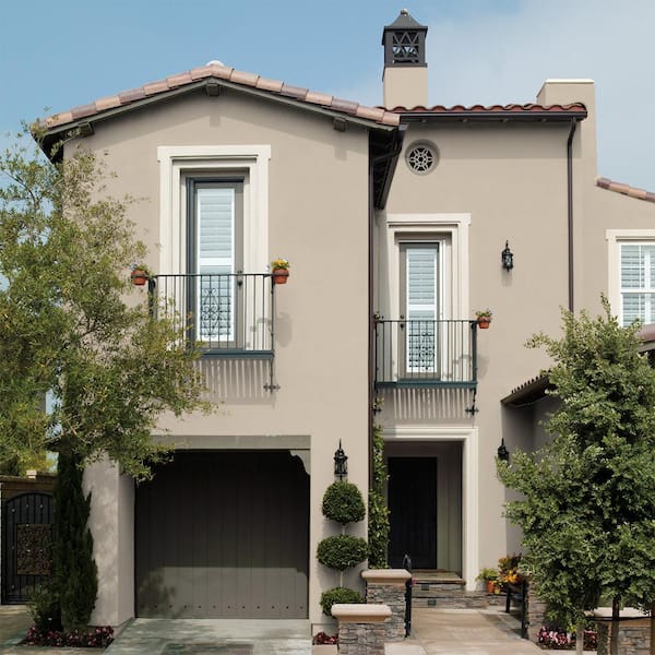 BEHR - 5 gal. #N280-1 Scroll Flat Interior/Exterior Masonry, Stucco and Brick Paint
