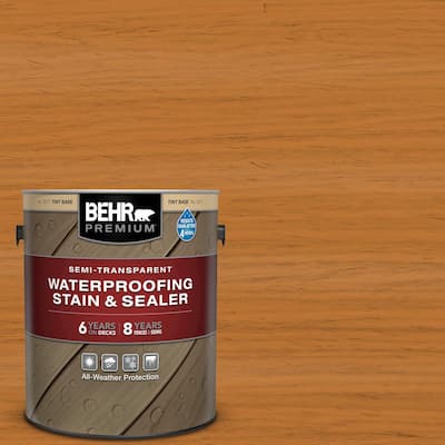 1 gal. #ST-140 Bright Tamra Semi-Transparent Waterproofing Exterior Wood Stain and Sealer