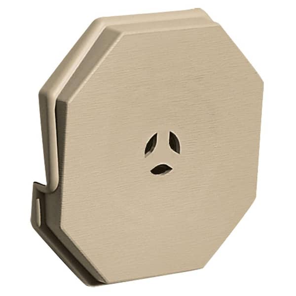 Builders Edge 6.625 in. x 6.625 in. #013 Light Almond Surface Universal Mounting Block