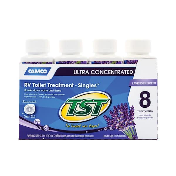 Camco TST Lavender Holding Tank Treatment - 4Oz. Liquid, 8 Pack