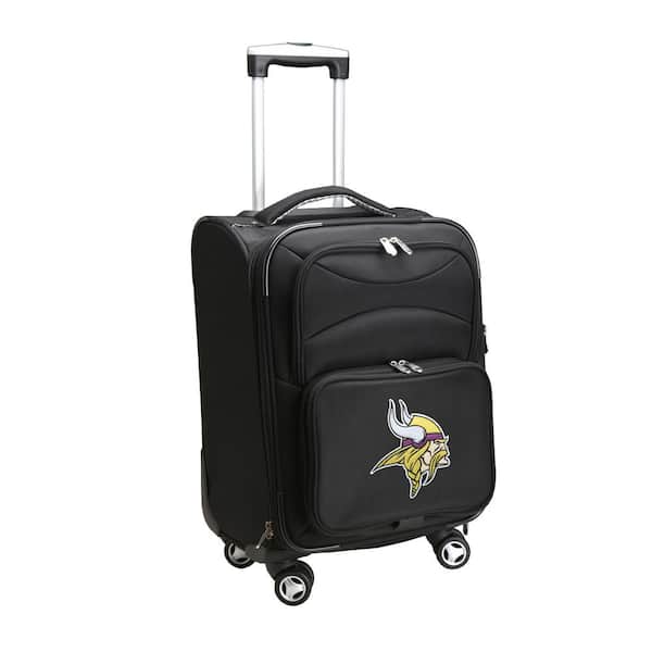 Denco NFL Minnesota Vikings 21 in. Black Carry-On Spinner Softside Suitcase