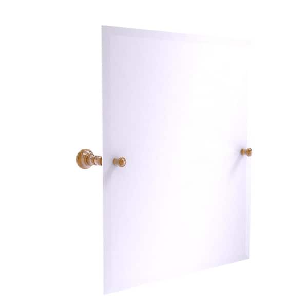 Carolina Frameless 21 in. x 26 in. Rectangular Tilt Mirror with Beveled Edge in Brushed Bronze