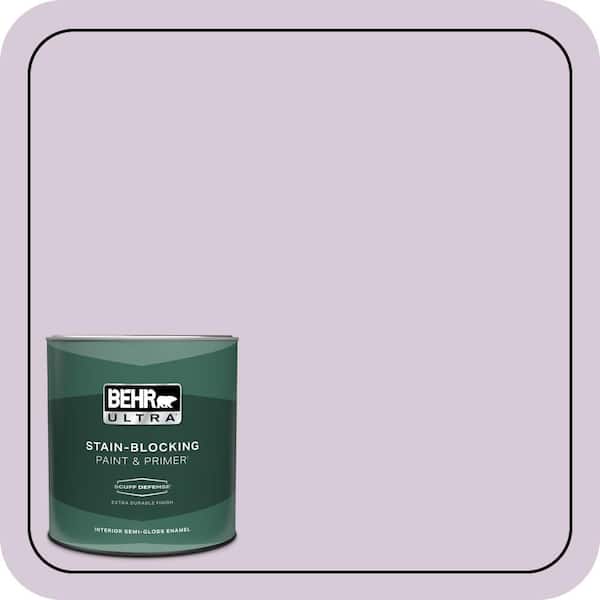 BEHR ULTRA 1 qt. #670C-3 Purple Cream Extra Durable Semi-Gloss Enamel Interior Paint & Primer