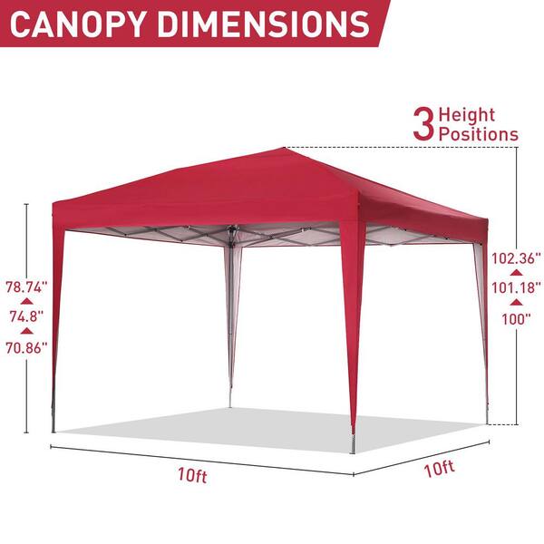 【24TRIBE】セットアップ gubeautiful people XL OVASTLKUY 10 ft. x 10 ft. Red Outdoor Instant Shelter Canopy