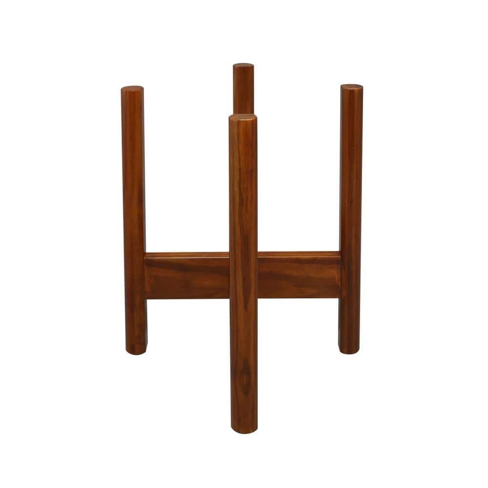 Antique Mahogany Mid-Century Modern 10" Wood Plant Stand