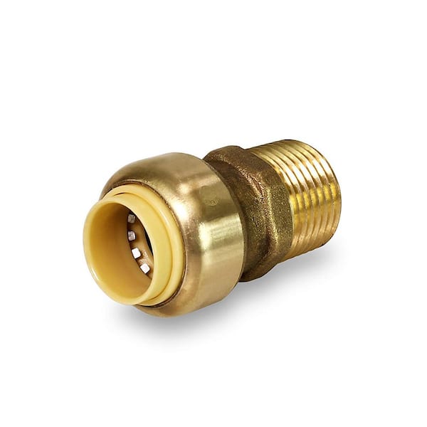 The Plumber's Choice 1/2 in. x 3/4 in. Push x Male Reducing Adapter, Push to Connect, for PEX, Copper and CPVC Piping
