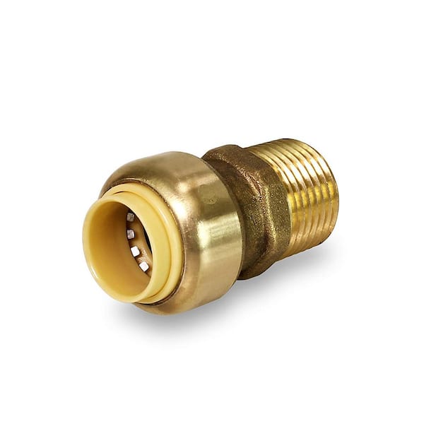 PLUMBFLEX 1 in. x 3/4 in. Push x Male Reducing Adapter, Push to Connect, for PEX, Copper and CPVC Piping