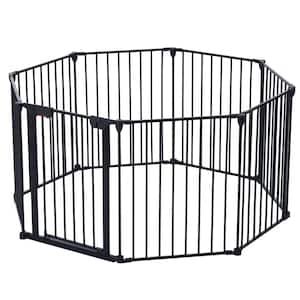 200 in. Adjustable Safety Gate 8 Panels Play Yard Metal Doorways Fireplace Fence